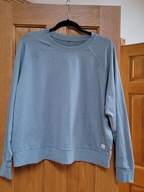 Womens Vuori Relaxed Crewneck Sweatshirt - Light Blue